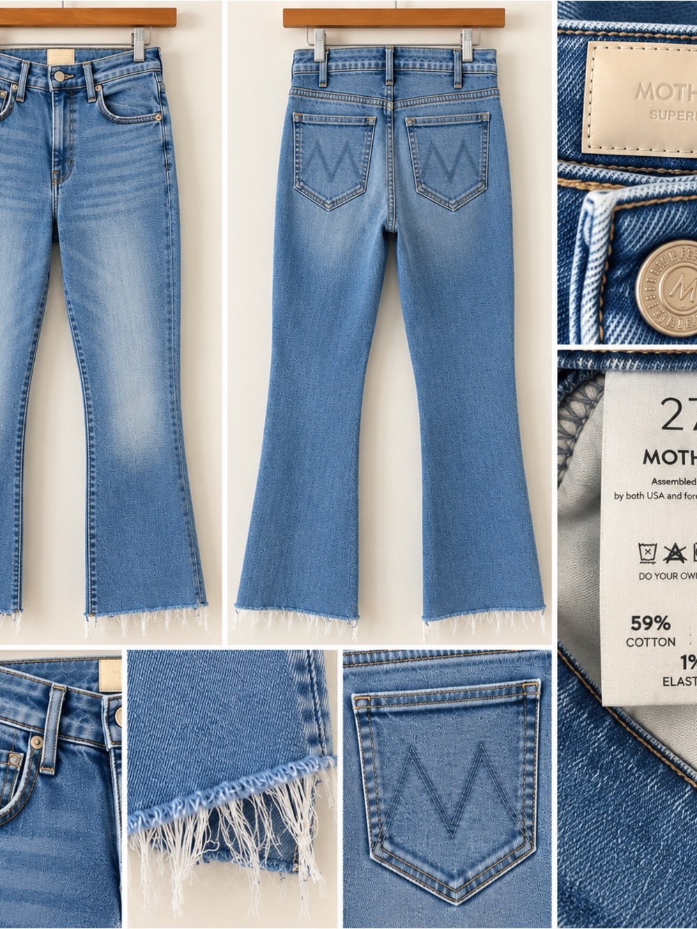 MOTHER The Hustler Ankle Fray Jeans Sow Surreal Size 27 NWOT
